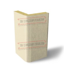 Угловая сэндвич-панель вертикальная из пенополиуретана, 0.5/0.5, ширина 1200 мм, толщина 50 мм, RAL1015