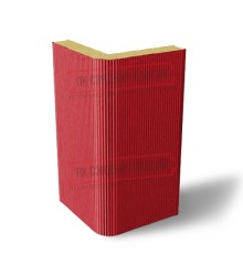 Угловая сэндвич-панель вертикальная из пенополиизоцианурата, 0.5/0.5, ширина 1000 мм, толщина 30 мм, RAL3020