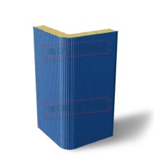 Угловая сэндвич-панель вертикальная из пенополиизоцианурата, 0.5/0.5, ширина 1000 мм, толщина 40 мм, RAL5005