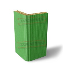 Угловая сэндвич-панель вертикальная из минеральной ваты, 0.5/0.5, ширина 1200 мм, толщина 40 мм, RAL6018