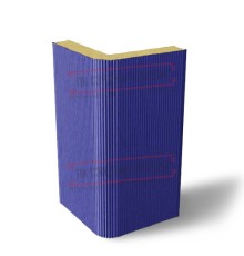 Угловая сэндвич-панель вертикальная из пенополиизоцианурата, 0.5/0.5, ширина 1000 мм, толщина 30 мм, RAL5002