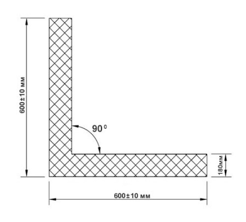 Горизонтальная угловая сэндвич-панель из минеральной ваты, ширина 1200мм, толщина 180мм, 0.5/0.5, RAL6018