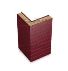 Горизонтальная угловая сэндвич-панель из минеральной ваты, ширина 1200мм, толщина 20мм, 0.5/0.5, RAL3005