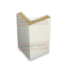 Горизонтальная угловая сэндвич-панель из минеральной ваты, ширина 1200мм, толщина 150мм, 0.5/0.5, RAL9003