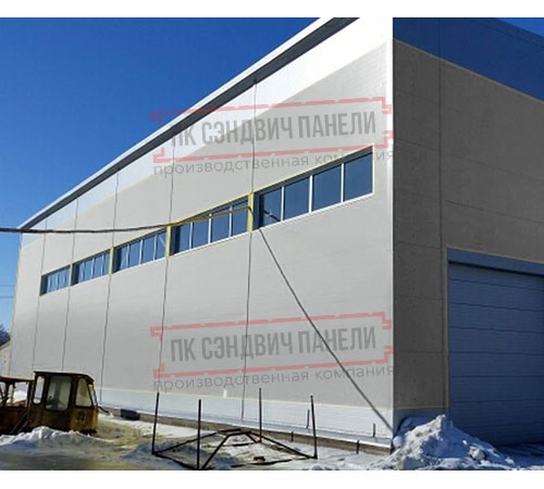 Горизонтальная угловая сэндвич-панель из пенополистирола, ширина 1200мм, толщина 50мм, 0.5/0.5, RAL9006