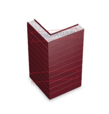 Горизонтальная угловая сэндвич-панель из пенополистирола, ширина 1200мм, толщина 250мм, 0.5/0.5, RAL3005