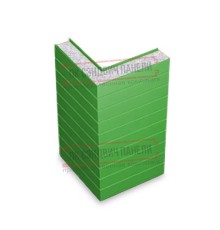 Горизонтальная угловая сэндвич-панель из пенополистирола, ширина 1200мм, толщина 150мм, 0.5/0.5, RAL6018