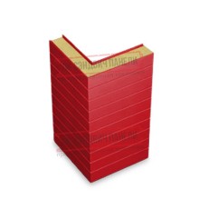 Горизонтальная угловая сэндвич-панель из пенополиизоцианурата, ширина 1200мм, толщина 220мм, 0.5/0.5, RAL3020