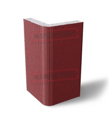 Угловая сэндвич-панель вертикальная из пенополистирола, 0.5/0.5, ширина 1200 мм, толщина 50 мм, RAL3011