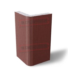 Угловая сэндвич-панель вертикальная из пенополистирола, 0.5/0.5, ширина 1200 мм, толщина 50 мм, RAL3009