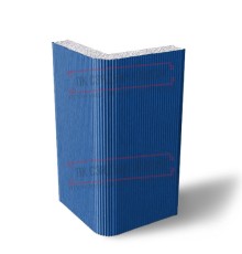 Угловая сэндвич-панель вертикальная из пенополистирола, 0.5/0.5, ширина 1200 мм, толщина 50 мм, RAL5005