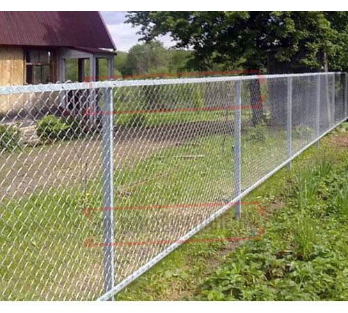 Сетка рабица оцинкованная 1,5x10 м, ячейка 25x25x1,6.