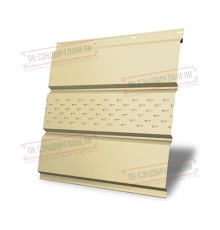 Софит металлический центральная перфорация 0,4 PE с пленкой RAL 1014 слоновая кость