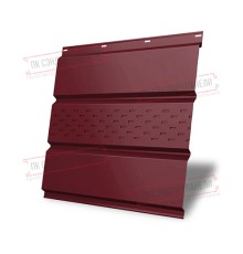 Софит металлический центральная перфорация 0,4 PE с пленкой RAL 3005 красное вино