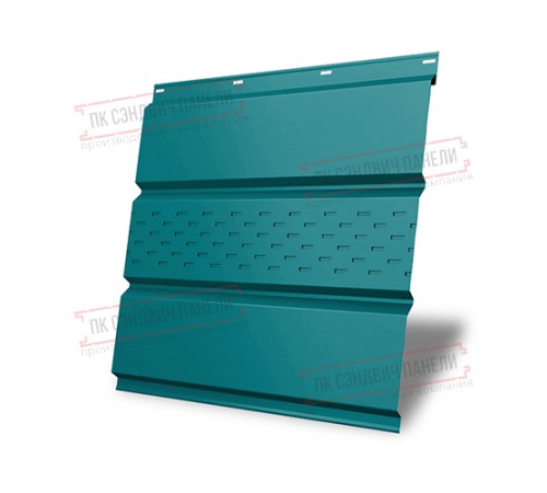 Софит металлический центральная перфорация 0,45 PE с пленкой RAL 5021 водная синь