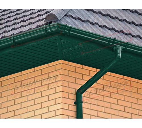 Софит металлический центральная перфорация 0,4 PE с пленкой RAL 6005 зеленый мох