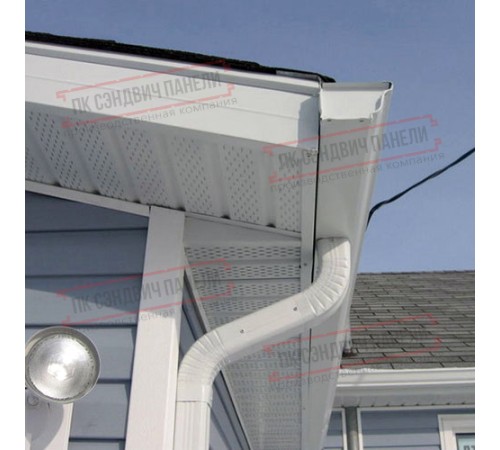 Софит металлический полная перфорация 0,5 Satin с пленкой RAL 9003 сигнальный белый