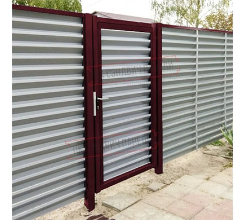 Калитка Жалюзи 2,0х1 RAL 3005 без заполнения