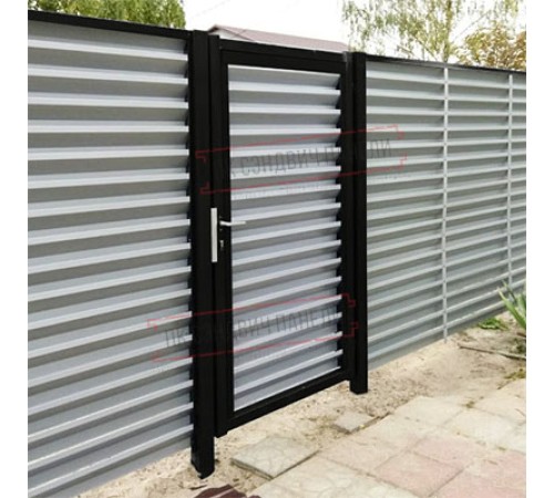 Калитка Жалюзи 2,0х1 RAL 9005 без заполнения