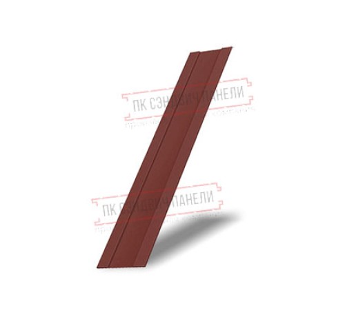 Крепежная планка жалюзи Milan,Tokyo 0,5 Satin с пленкой RAL 3009 оксидно-красный