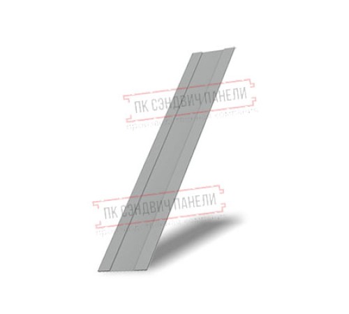 Крепежная планка жалюзи Milan,Tokyo 0,45 PE с пленкой RAL 9006 бело-алюминиевый