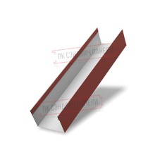 Крышка 45х20 жалюзи Texas 0,5 GreenCoat Pural BT, matt RR 29 красный (RAL 3009 оксидно-красный)