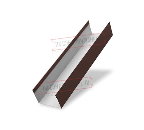 Крышка 30х20 жалюзи Texas 0,7 PE с пленкой RAL 8017 шоколад