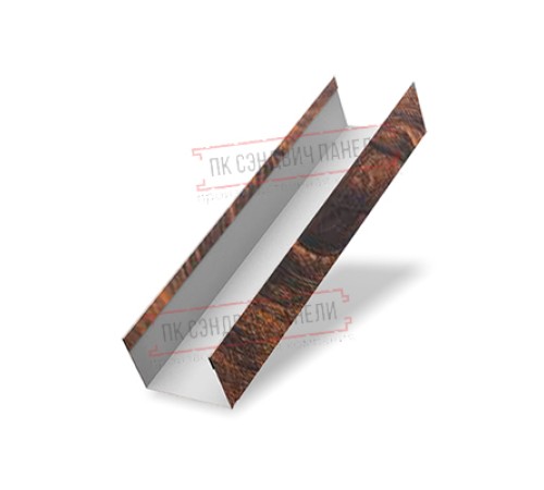 Крышка 45х20 жалюзи Texas 0,45 Print Elite Chestnut Wood (обратная сторона серая)