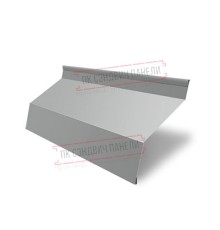 Ламель жалюзи Milan new 0,5 Satin с пленкой RAL 9006 бело-алюминиевый