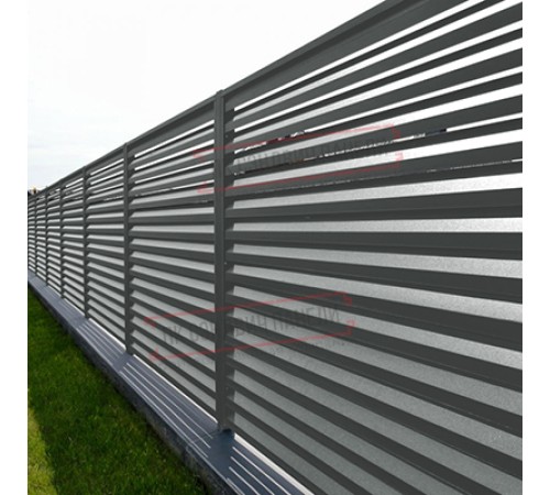 Ламель жалюзи Milan 0,45 PE с пленкой RAL 7005 мышино-серый