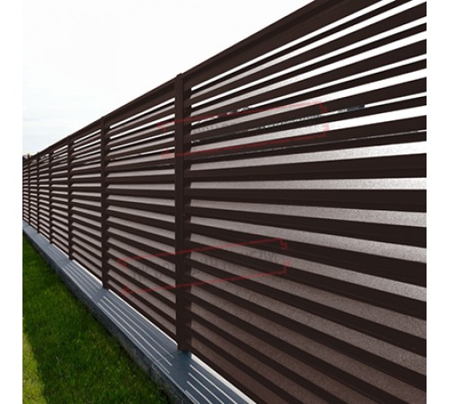 Ламель жалюзи Milan 0,5 Satin с пленкой RAL 8017 шоколад