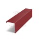 Декоративная накладка на столб угловая жалюзи Milan,Tokyo 0,5 Satin с пленкой RAL 3011 коричнево-красный