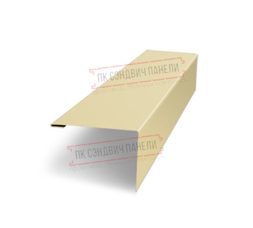 Нащельник (для калиток и ворот) 25х35 жалюзи Milan, Tokyo, Palermo 0,45 PE с пленкой RAL 1014 слоновая кость (L1,68)