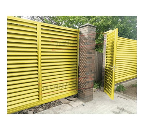 Нащельник (для калиток и ворот) 25х35 жалюзи Milan, Tokyo, Palermo 0,45 PE с пленкой RAL 1018 цинково-желтый (L1,68)