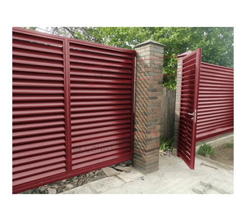 Нащельник (для калиток и ворот) 25х35 жалюзи Milan, Tokyo, Palermo 0,45 PE с пленкой RAL 3011 коричнево-красный (L1,68)