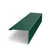 Нащельник (для калиток и ворот) 25х35 жалюзи Milan, Tokyo, Palermo 0,45 PE с пленкой RAL 6005 зеленый мох (L1,68)