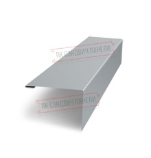 Нащельник (для калиток и ворот) 25х35 жалюзи Milan, Tokyo, Palermo 0,5 GreenCoat Pural BT, matt RR 21 светло-серый (L1,68)