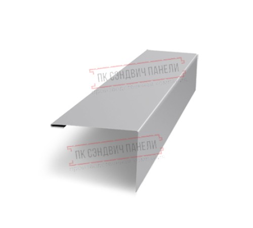 Нащельник (для калиток и ворот) 25х35 жалюзи Milan, Tokyo, Palermo 0,45 Print Elite Milky wood (L1,68)