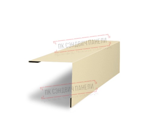 Планка завершающая 50х50 жалюзи Milan 0,5 Satin с пленкой RAL 1015 светлая слоновая кость