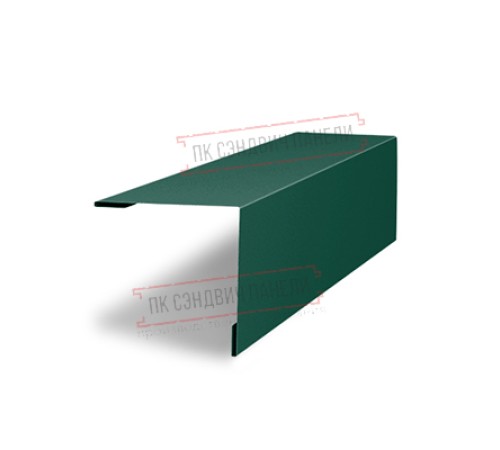 Планка завершающая 50х50 жалюзи Milan 0,5 PurLite Мatt RAL 6005 зеленый мох