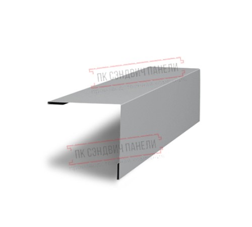 Планка завершающая 50х50 жалюзи Milan 0,7 PE c пленкой RAL 7004 сигнальный серый