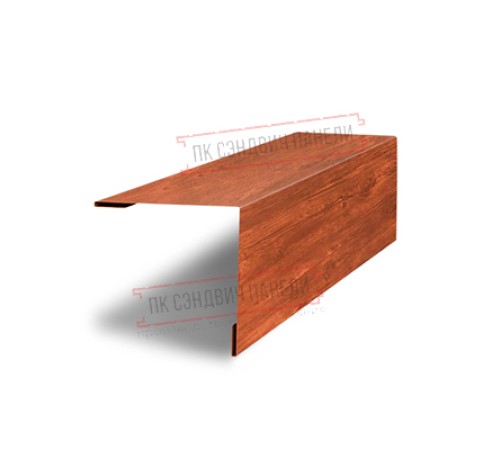 Планка завершающая 50х50 жалюзи Milan 0,45 Print Elite Cherry Wood
