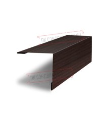 Планка завершающая 50х50 жалюзи Milan 0,45 Print Elite Coffee Wood