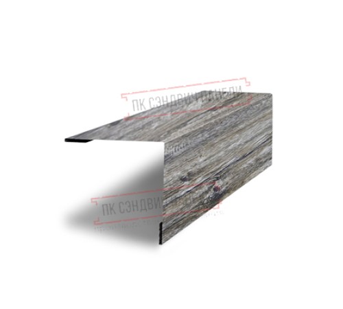 Планка завершающая 50х50 жалюзи Milan 0,45 Print Elite Nordic Wood