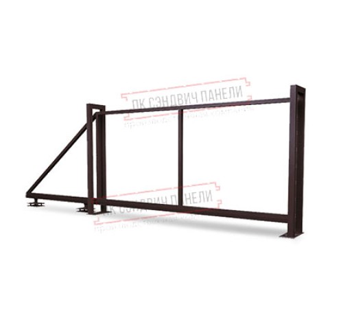 Ворота откатные Жалюзи 1,68х4,0 RAL 8017 без заполнения