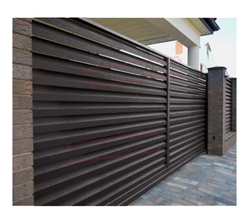 Ворота откатные Жалюзи 2,0х4,5 RR 32 без заполнения