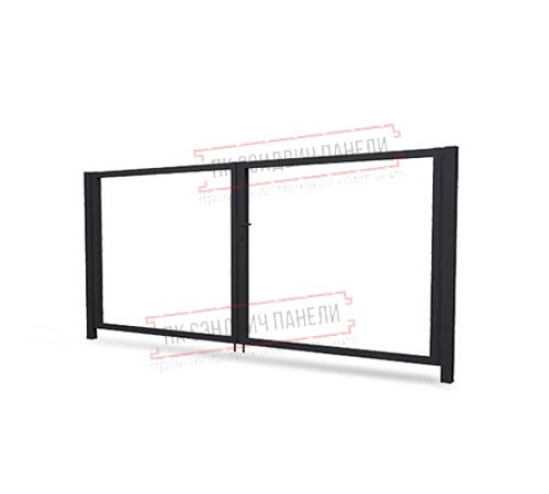 Ворота Жалюзи Texas 2,0х3,6 RAL 7024 без заполнения (ламель 150 мм)