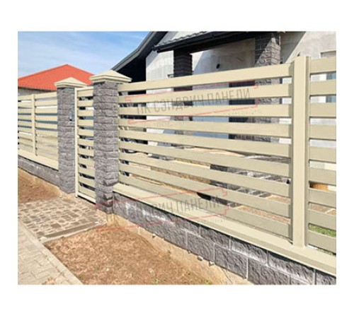 Ламель лицевая 125 Texas стартовая/финишная для калиток и ворот 0,45 PE RAL 1015 светлая слоновая кость