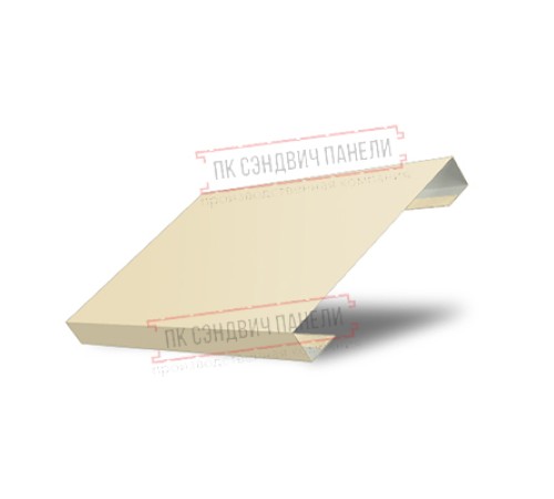 Ламель лицевая 125 Texas стартовая/финишная для калиток и ворот 0,45 PE RAL 1015 светлая слоновая кость