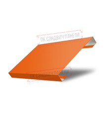 Ламель лицевая 125 Texas стартовая/финишная для калиток и ворот 0,45 PE с пленкой RAL 2004 оранжевый